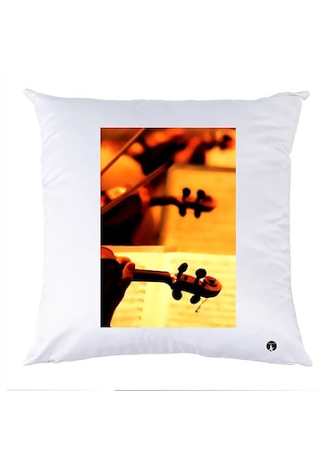 Printed Pillow polyester White 30x30cm