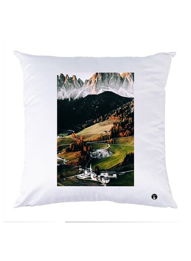 Printed Pillow polyester White 30x30cm