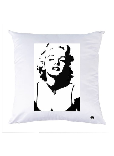 Printed Pillow Case polyester White 30x30cm