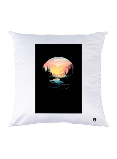 Printed Pillow Case polyester White 30x30cm