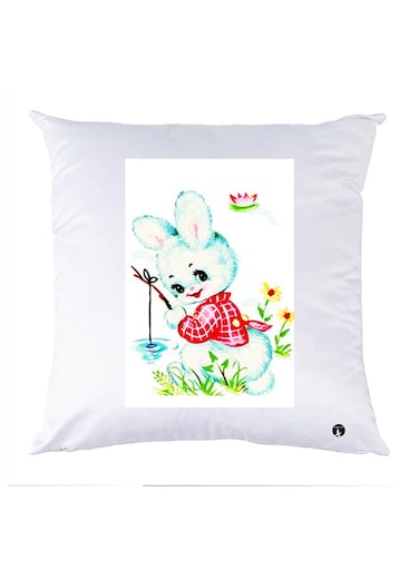 Printed Pillow polyester White 30x30cm
