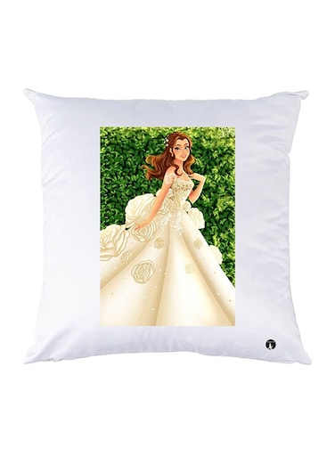 Printed Pillow Case polyester White 30x30cm