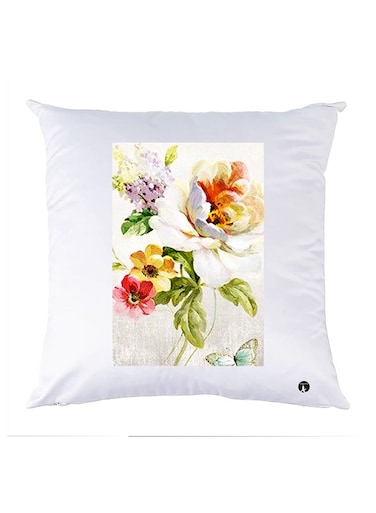 Printed Pillow Case polyester White 30x30cm