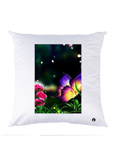 Printed Pillow Case polyester White 30x30cm