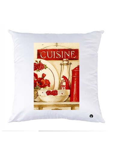 Printed Pillow Case polyester White 30x30cm