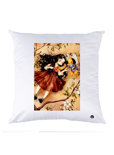 Printed Pillow polyester White 30x30cm