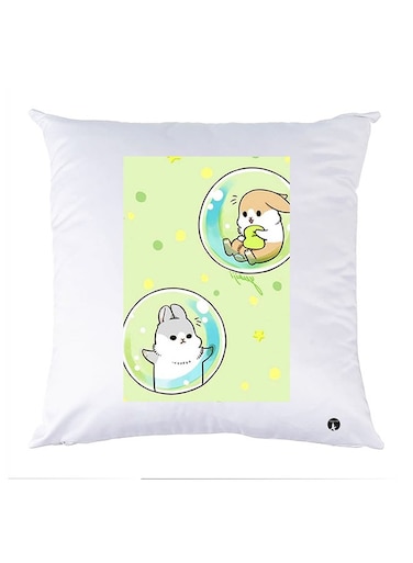 Printed Pillow polyester White 30x30cm
