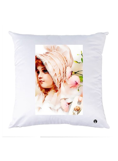 Printed Pillow Polyester White 30x30cm