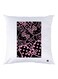 Cat Printed Throw Pillow White/Pink/Black 30x30cm
