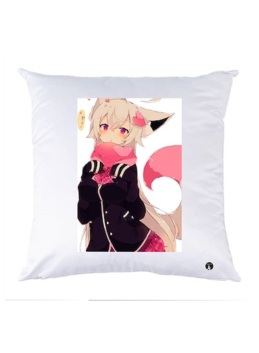 Printed Pillow Case polyester White 30x30cm