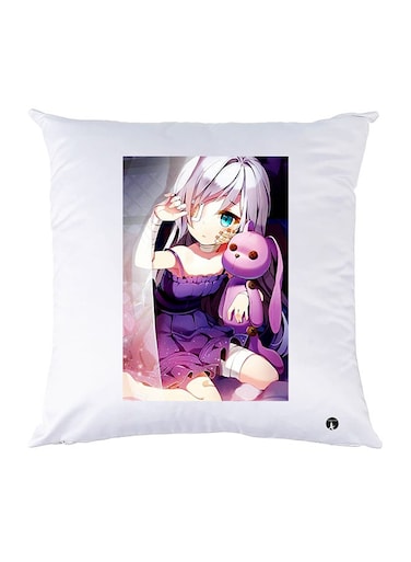 Printed Pillow polyester White 30x30cm