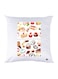 Printed Pillow polyester White 30x30cm
