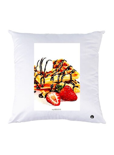 Printed Pillow Case polyester White 30x30cm