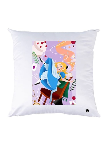 Printed Pillow Case polyester White 30x30cm