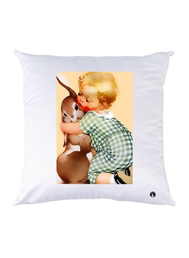 Printed Pillow Case polyester White 30x30cm