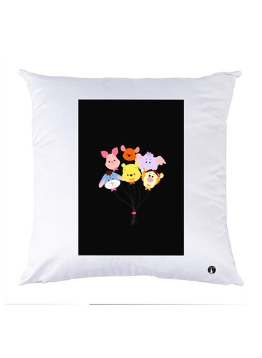 Printed Pillow Case polyester White 30x30cm
