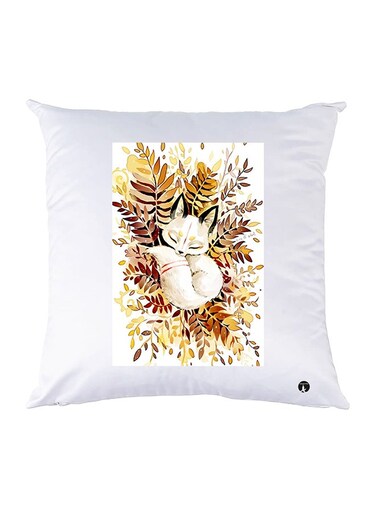 Printed Pillow Case polyester White 30x30cm