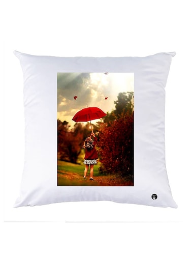 Printed Pillow Case polyester White 30x30cm