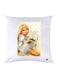 Printed Pillow Polyester White 30x30cm