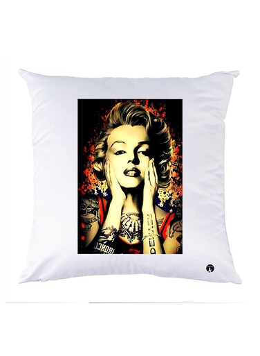 Printed Pillow Case polyester White 30x30cm
