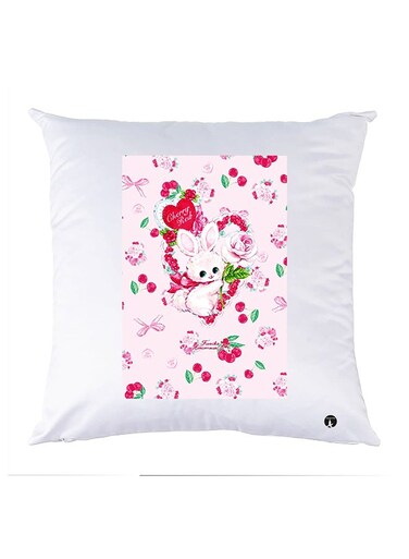 Printed Pillow polyester White 30x30cm