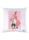 Cartoon Girl Printed Decorative Throw Pillow White/Pink/Green 30x30cm