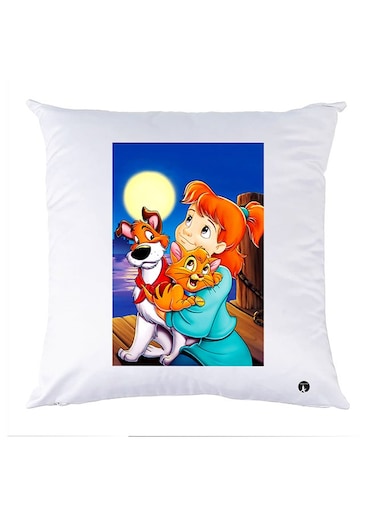 Printed Pillow polyester White 30x30cm