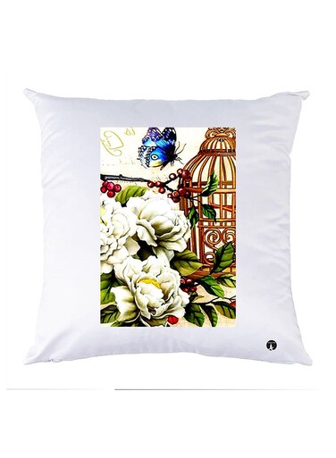 Printed Pillow Case polyester White 30x30cm