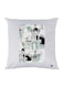 Girl Printed Throw Pillow polyester White/Black/Green 30x30cm