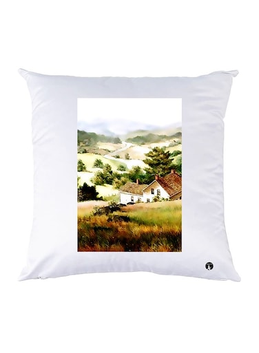 Printed Pillow polyester White 30x30cm