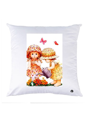 Printed Pillow Case polyester White 30x30cm