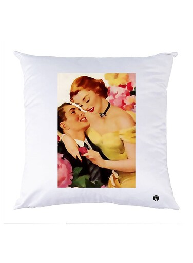 Printed Pillow polyester White 30x30cm