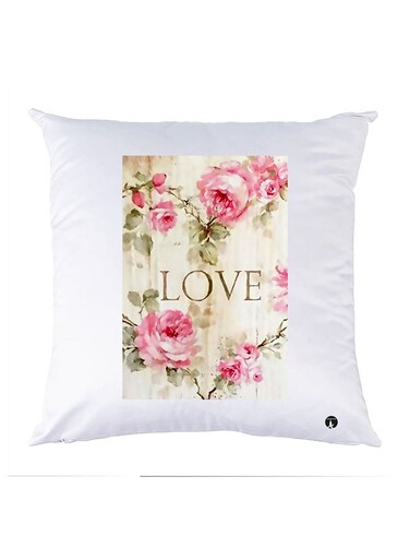 Printed Pillow Case polyester White 30x30cm