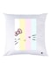 Kitty Printed Decorative Throw Pillow White/Pink/Yellow 30x30cm
