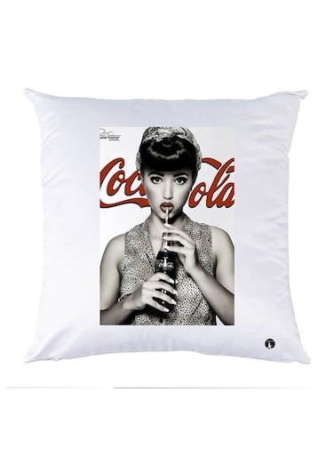 Printed Pillow Case Polyester White 30x30cm