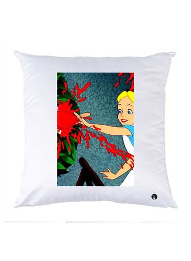 Printed Pillow Case polyester White 30x30cm