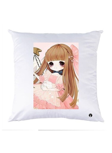 Printed Pillow Case polyester White 30x30cm