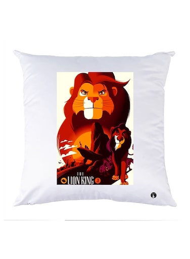 Printed Pillow polyester White 30x30cm