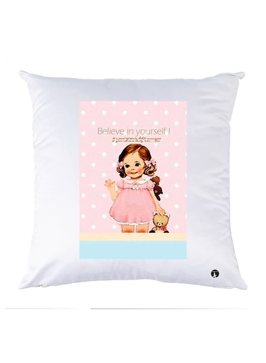 Printed Pillow polyester White 30x30cm