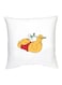 Winnie The Pooh Character Printed Decorative Pillow White/Yellow/Red 16x16inch