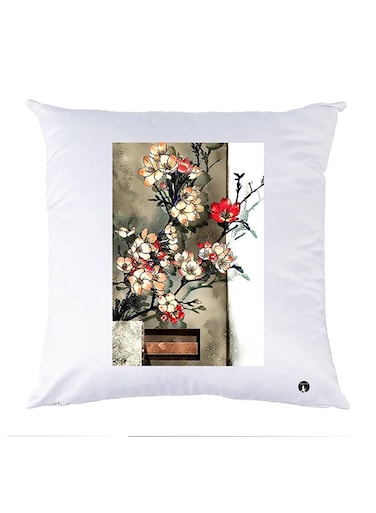Printed Pillow Case polyester White 30x30cm