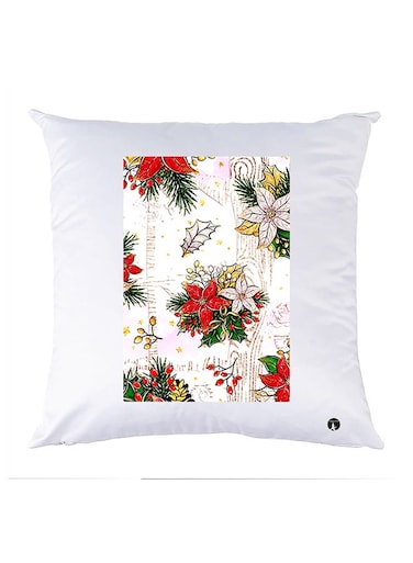 Printed Pillow Case polyester White 30x30cm