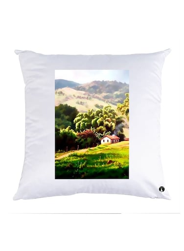 Printed Pillow polyester White 30x30cm