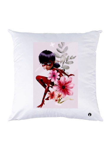Printed Pillow Polyester White 30x30cm