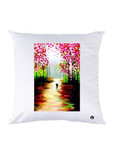Printed Pillow Case Polyester White 30x30cm