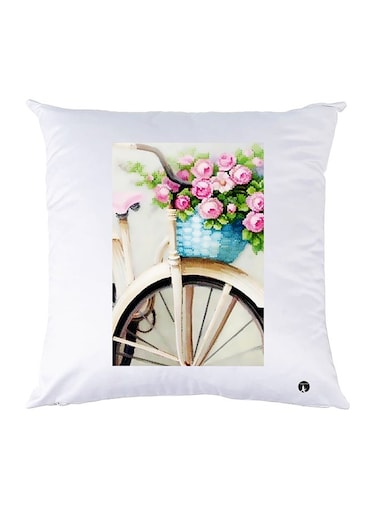 Printed Pillow Case Polyester White 30x30cm