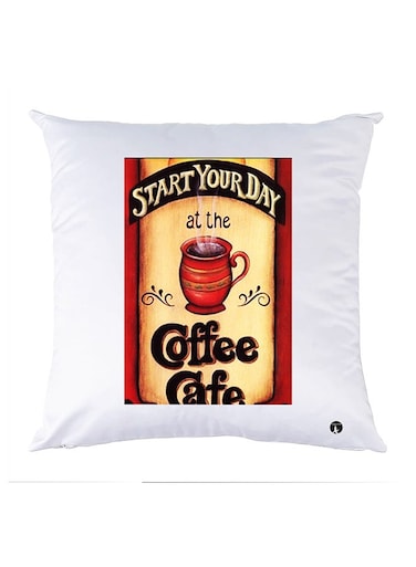 Printed Pillow polyester White 30x30cm