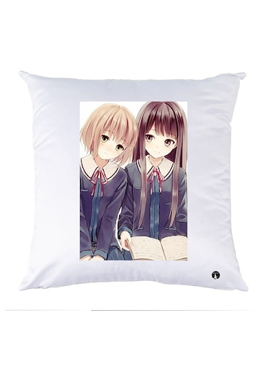 Printed Pillow Case polyester White 30x30cm