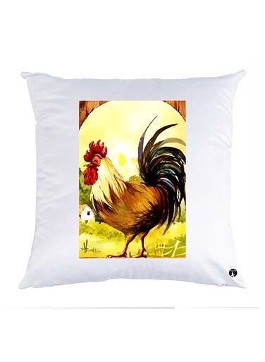 Printed Pillow Case Polyester White 30x30cm