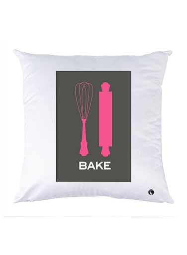 Printed Pillow Case polyester White 30x30cm